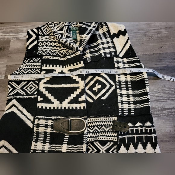 Lauren Ralph Lauren Sweater Vest Southwestern Size Petite Medium - Picture 10 of 12